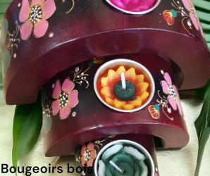 BOUGIE DEMI ROND PEINTURE 